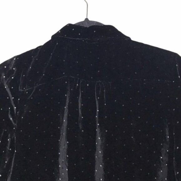 Alexa Chung For Madewell Pin Dot Velvet Blouse $128 Medium - Picture 6 of 12